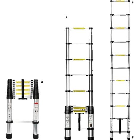 Teleskopleiter, rutschfestes Design, leichte Konstruktion, 3.2m Kein Haken (1/2)