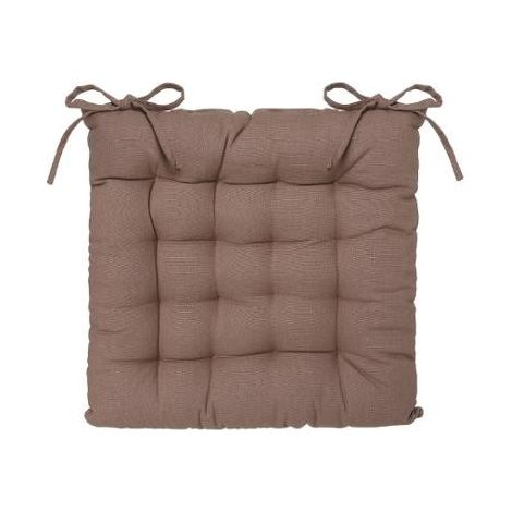 Galette de chaise à nouettes 38 x 38 cm Atmosphéra - Taupe