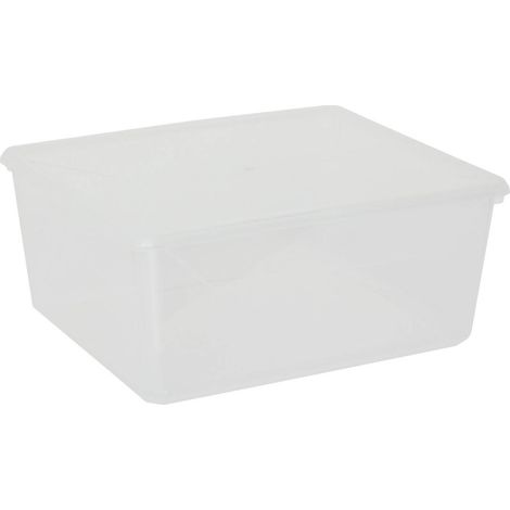 5Five Simply Smart – Boîte de stockage en plastique transparente 17,8l – Longueur 40cm – Largeur 33,5cm – Hauteur 17,5cm – Polypropylène durable