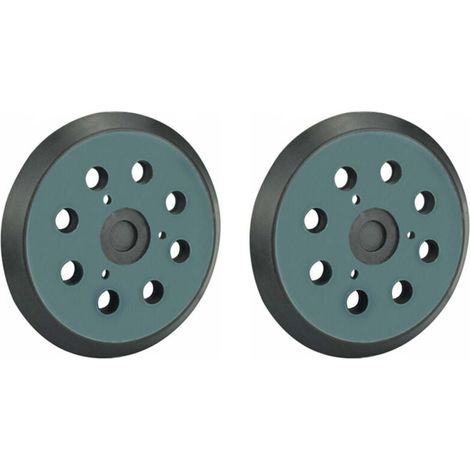 2 pièces plateau de ponçage Makita 125 mm, 8 trous collecte poussière, PU souple, compatible BO5010/BO5030/DW420/Porter Cable 343 (1/5)