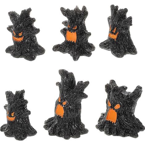 Mini fantômes en résine Halloween, décorations effrayantes, loisirs créatifs / décoration de table, cadeaux fêtes Halloween, lot de 6