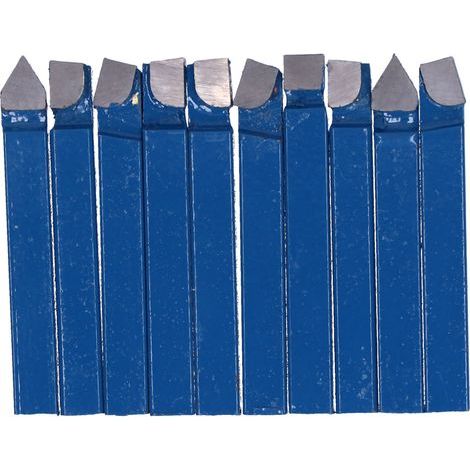 Outils de tour en carbure cémenté de 1/4 pouces, ensemble de coupe de métal de haute dureté et de précision, 10 pièces (1/5)