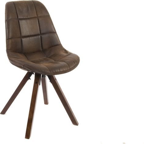 Chaise Polyester Bois 47X55X85 Naturel Marron (1/3)