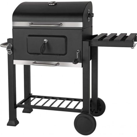 Aster MMG926 Kohlegrill Schwarz mit integriertem Thermometer
