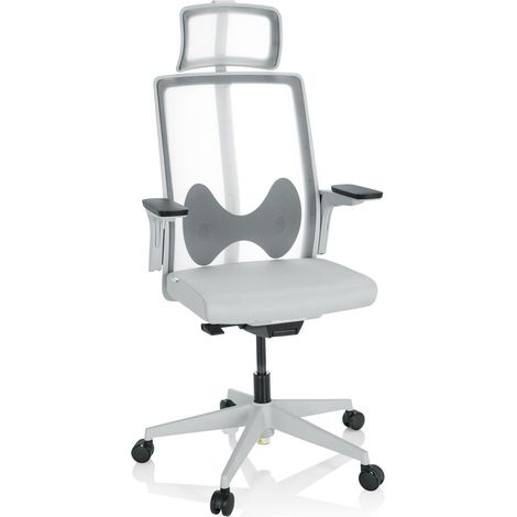 Bürostuhl / Drehstuhl ARCEO W Stoff / Netzstoff grau hjh OFFICE