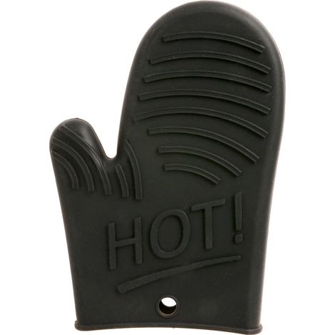 Silikon Küchenhandschuhe, Farbe schwarz - Secret de Gourmet