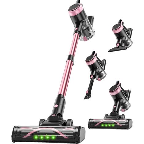 Aspiradora inalámbrica, potente succión, batería de larga duración, color rosa, enchufe EU-b de 220V-240V. (1/2)