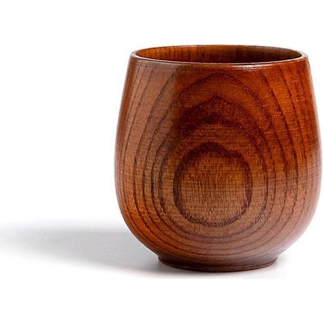 Tasse en bois massif Tasse à thé en bois massif pour cuisine et salon B-- (1/5)