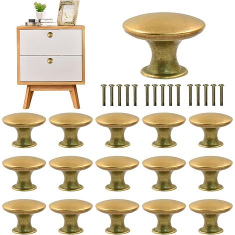 15 Pièces Boutons de Placard, Alliage de Zinc Boutons de Meuble, Vintage Chic Bouton de Porte, Bouton de Meuble Vintage pour Armoires Meubles Tiroirs Armoire Armoires de Cuisine Chambre (1/5)