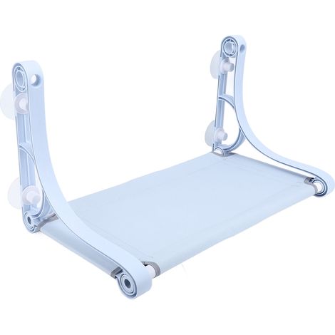 Cordless Cat Window Perch Cat Hammock with 4 Suction Cups Strong Load Bearing Sturdy Frame Cat Window Seat Blue (1/5)