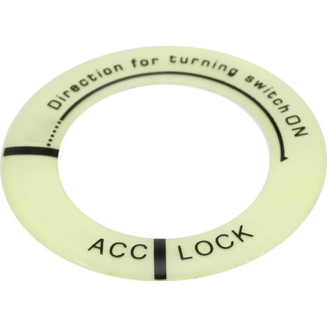 Bague ronde cache garniture phosphorescente pour commutateur d'allumage voiture moto universel époxy lettre noire 1 pièce (1/5)