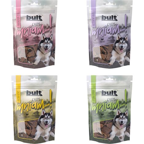 BULT Chips, premios para perros, mezcla de sabores, 4 x 100 g (1/5)