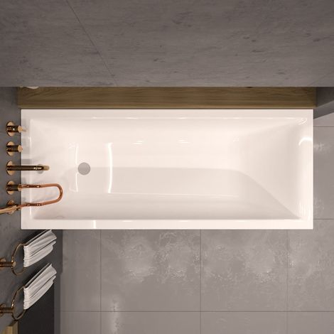 ECOLAM Baignoire Marella 160x70 cm pieds siphon silicone (1/5)