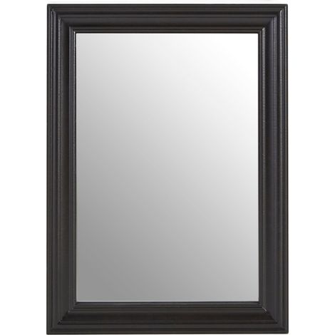 Premier Housewares Henley Black Wooden Framed Wall Mirror (1/4)
