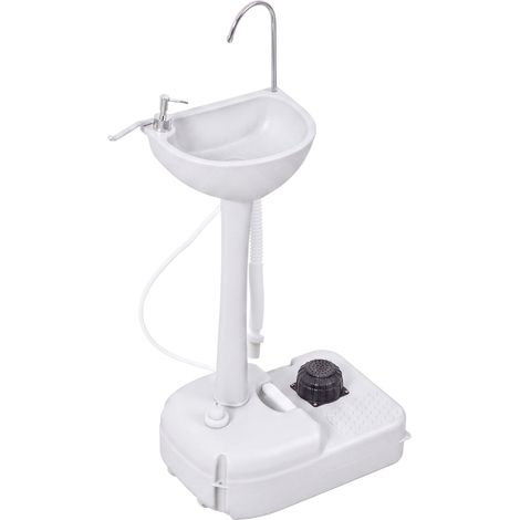 Outsunny Portable Camping Sink with Towel Holder & Soap Dispenser Hand Wash