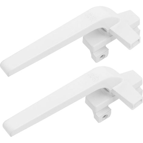 Zinklegierung linke Hand L-förmige Fensterflügel-Verriegelungsgriffe weiß 2St (b0d3f030bf906ecaf4408 (1/5)