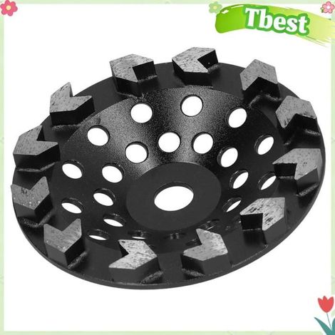 Tbest Meule diamantée 180 Mm 10 Dents de Dents Tasse de Broyage au Ciment en Pierre en Béton de la Boucle, outillage douille (1/5)