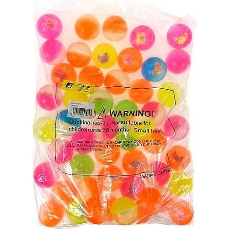 Pelotas de goma de 4,5 cm, 50 unidades