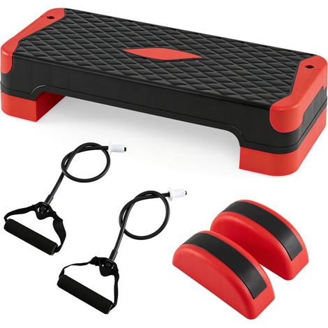 3-in-1 Aerobic Step Platform Set with Risers & Trainers