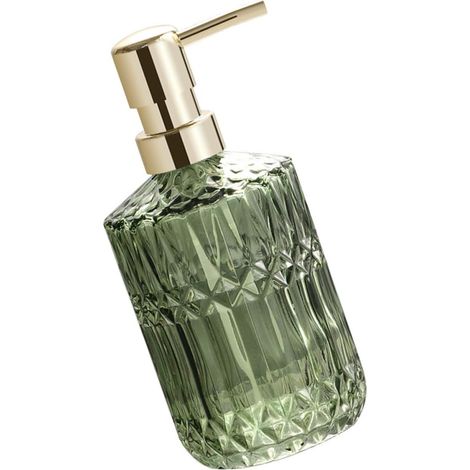 European Style Green Glass Lotion Dispenser Bottle Thick and