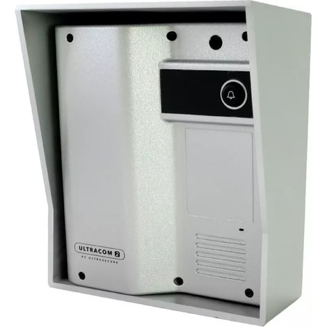 Ultra Secure – Platine de rue autonome sans fil 600m – Alimentation sur piles ou 12-24VDC – Portée 600m – Résistance IP54 – Visière argentée incluse - 600-SOLO (1/5)