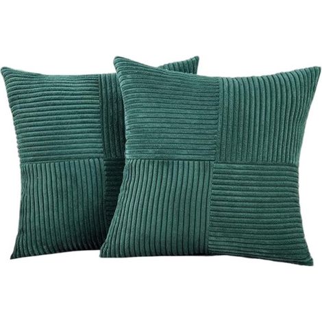 Set di 2 fodere per cuscini，40 x 40 cm，Cuscini per divano in velluto a coste，Fodere decorative per cuscini，Fodere quadrate decorative per cuscini (1/5)