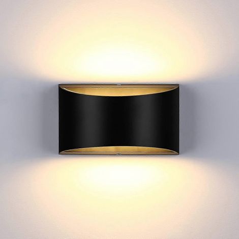 Applique murale LED moderne d'intérieur, éclairage haut et bas, intensité variable, 12 W, blanc chaud, idéale pour couloir, salon, chambre ou escalier. (1/5)