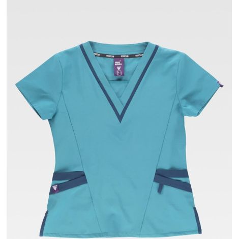 Casaca de señora con cuello a pico, colores combinados B6952 WORKTEAM  Ideal Servicios XXL Turquesa (1/2)