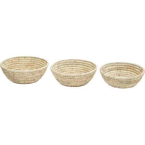 Premier Housewares Set of Three Palm Leaf Baskets (1/5)