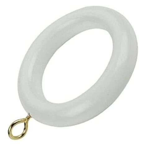 Bulk Hardware Limited BH05957 Anelli per Bastoni per Tende, Bianco, Set di 10 Pezzi (1/2)
