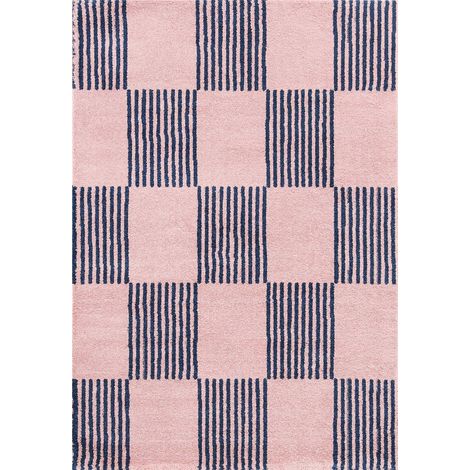Tapis moderne bleu épais doux à poils longs intérieur - 120 x 160 cm (1/5)