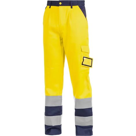 PANTALONI ALTA VISIB. GIALLO/BLU