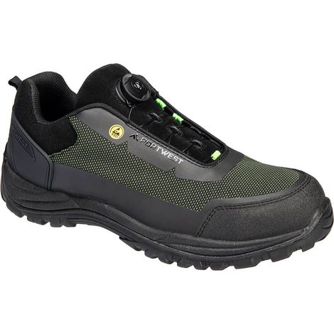 Scarpe Girder Composite Mid S3s Esd Sr Fo - 37 - Nero/Verde - Portwest