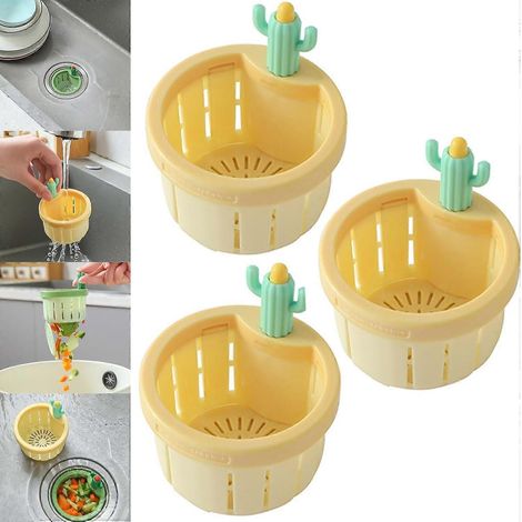 Passoire d'évier Cactus, panier de vidange multifonctionnel Cactus avec filtre et panier de levage pour usage domestique (1/5)