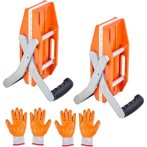 Pinces de Levage Porte-Panneaux VEVOR Lot de 2 Capacité 299,4 kg Ouverture 0-60 mm pour Dalles Granit Verre (1/5)