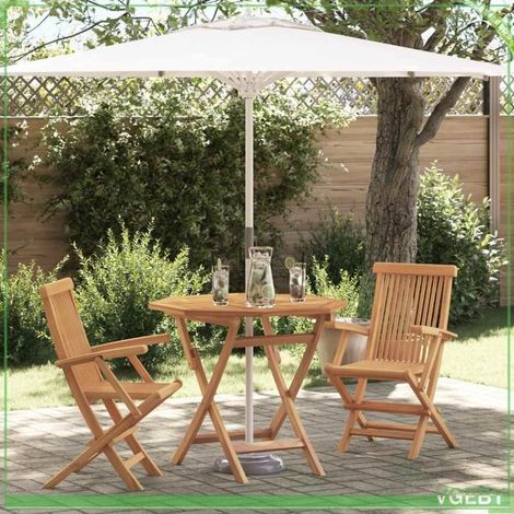 Ensemble de salle à manger pour jardin - FAFEICY - 3385965 - Bois d'acacia massif - 2 places - Marron (1/5)
