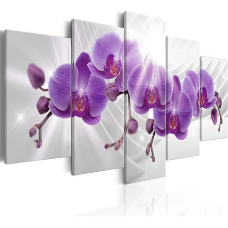 Tableau Imprimé "Abstract Garden : Purple Orchis" 50 x 100 cm (1/2)