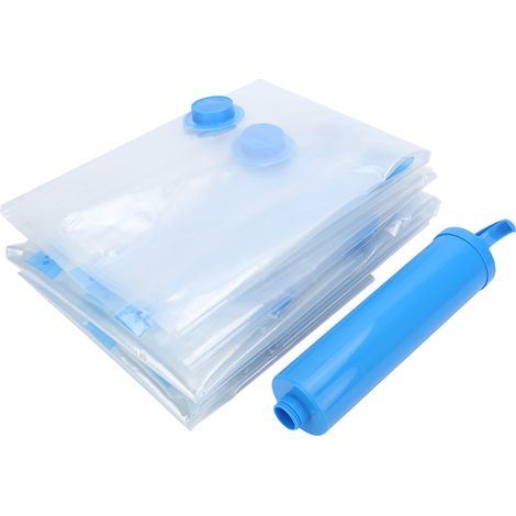 Lot de 10 sacs de rangement sous vide transparents et pliables pour vêtements (1/5)