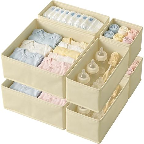 Organisateur Tiroir Boite de Rangement Vetement Dressing Pliable (1/5)