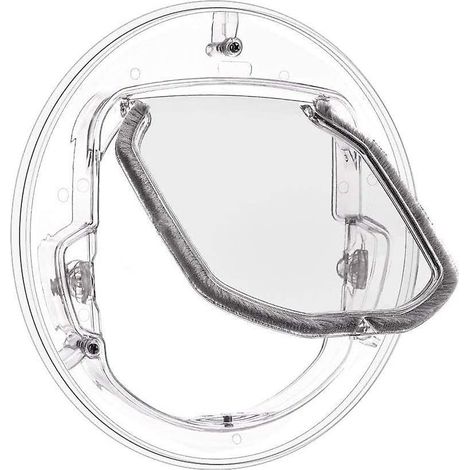 Fenêtre/Porte coulissante en verre pour petits chiens et chats, avec moustiquaire transparente verrouillable, idéale pour les animaux de compagnie (chien, chat, etc.). (1/5)