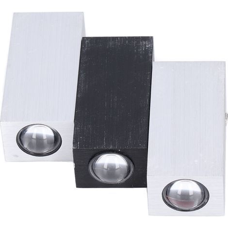 6W 6LED LED-Wand-Stehleuchte mit nach oben und unten gerichteter Beleuchtung, für Treppen, Flur, Wohnzimmer, Schlafzimmer, Eingangsbereich, AC85-265V Spannung, warmes Licht, 6W, Lampenkopf mit Schaums (1/5)