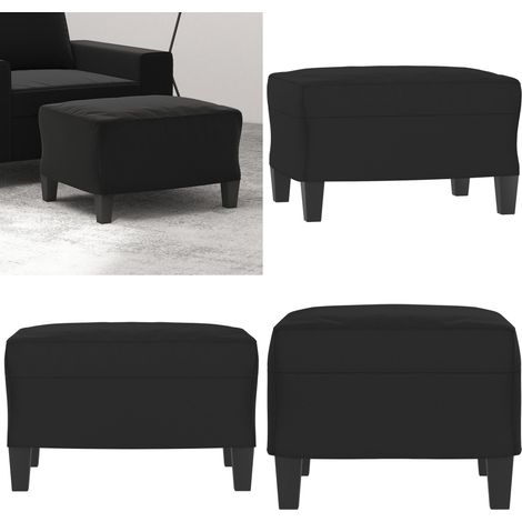 Fußhocker Schwarz 60x50x41 cm Mikrofasergewebe - Mikrofaser - Sofa (1/5)