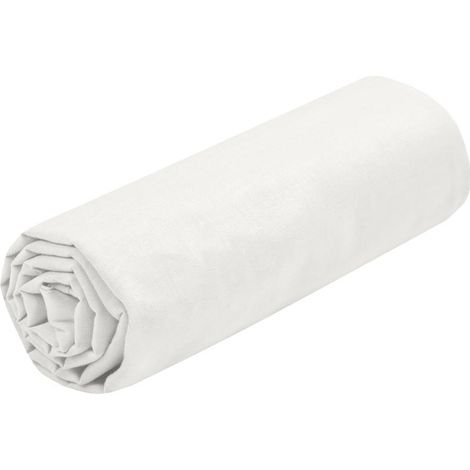 Stof - Drap Housse -Taille 140X200 Cm Grand Bonnet 30 Cm -100% Coton Certifié Oeko-Tex - Couleur Ivoire -Modèle Eden - Linge De Lit Pour Maison - Doux Et Confortable Pour Nid Douillet