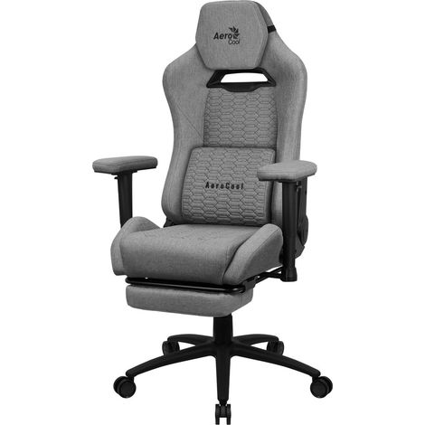 Sedia Gaming Ergonomica Premium AeroCool Royalashgr con Repose-Gambe, Tecnologia Aeroweave, Design Grigio (1/3)