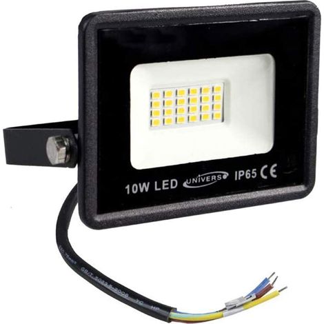 Faro led ultra slim sottile proiettore per esterno ip65 luce naturale 4000k scocca nera 10 watt (1/4)