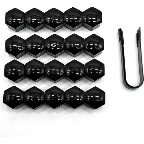 Tapones de tuercas de rueda T53 21 mm negro brillante (1/5)