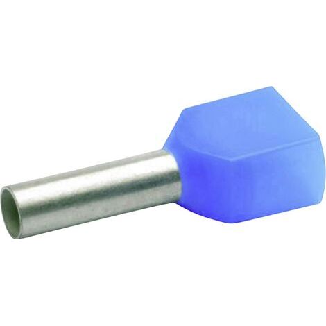 Klauke 87310 Zwillings-Aderendhülse 2.5 mm² Teilisoliert Blau 100 St. (1/5)