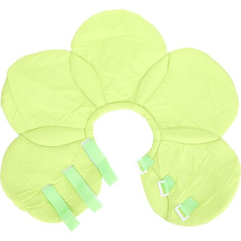 Collier De Protection Pour Animaux - Conique Réglable En Tissu - Pour Chiens Et Chats - Vert - Taille L 35-38 Cm (1/5)