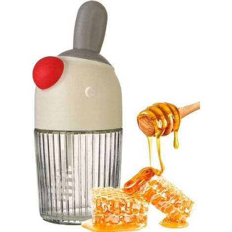 Contenitore per spezie da 280 ml, in PP, silicone, vetro antipolvere, design trasparente con coperchio, facile da pulire, per sale, zucchero, miele e spezie. (1/4)