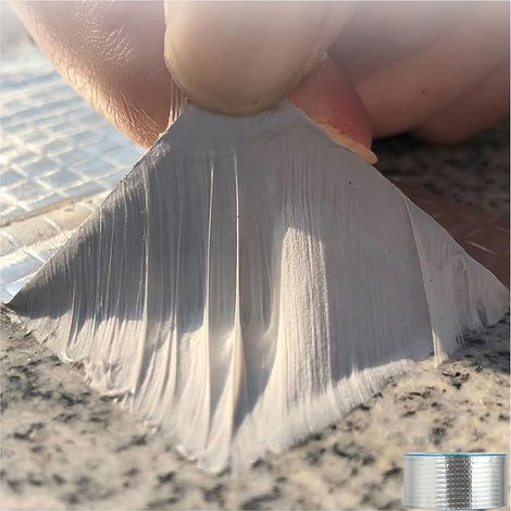 butyl sealing tape, aluminum sealing tape for leaks, butyl rubber tape for boat repair, pipe sealing, roof crack, camper, awning fabric (1/5)